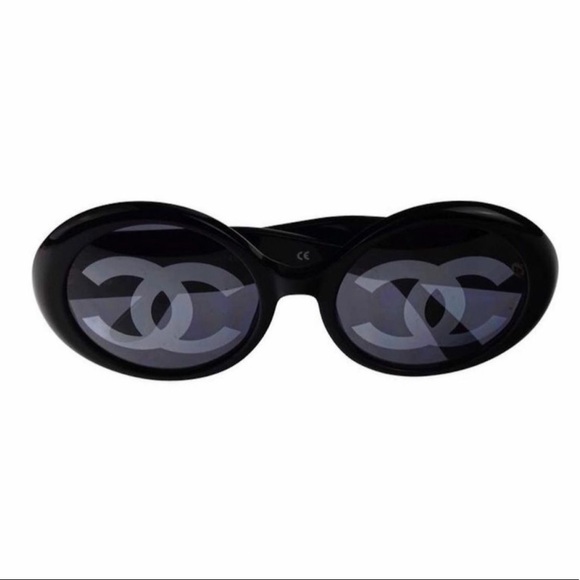 Chanel Vintage 1993 Runway Black CC Logo Lens Editorial Oversized Sunglasses - Picture 7 of 17
